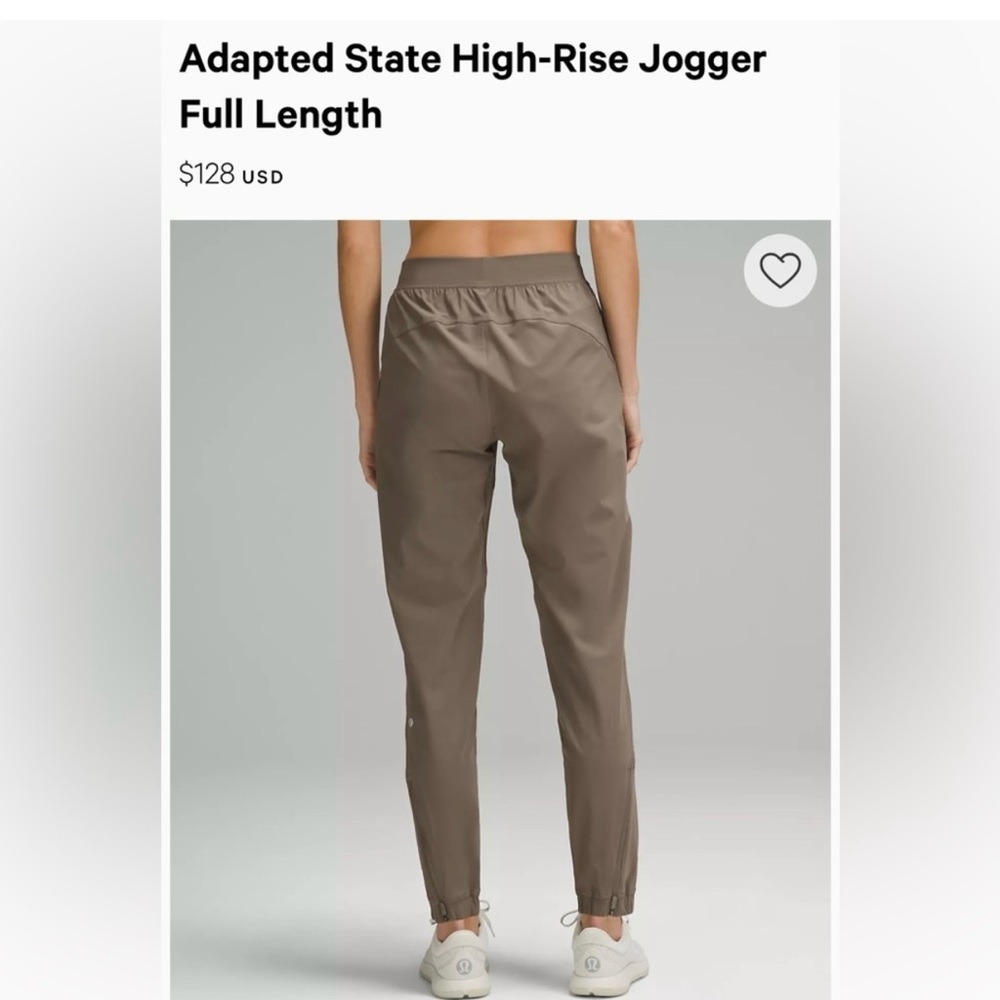 Lululemon adapted state high rise jogger - full length in black